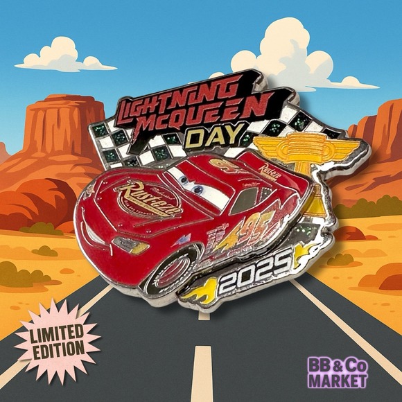 Disney Accessories - Lightning McQueen Day 2025 Pin Cars | Limited Edition‎ 500